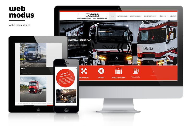 Webdesign Solothurn Referenz Wisler Nutzfahrzeuge AG Neue Homepage