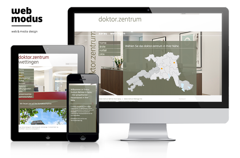 Website Doktorzentrum Aarau Baden Wettingen