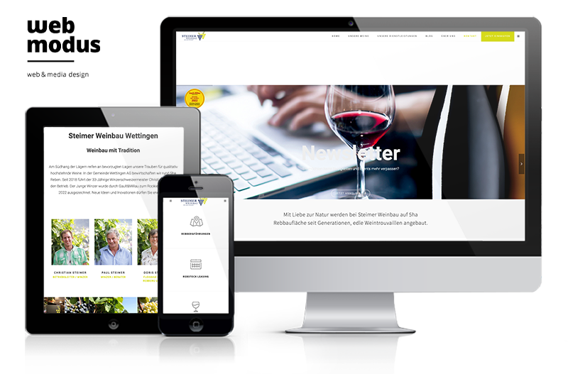 Webdesign Wettingen Referenz Steimer Weinbau Wettingen